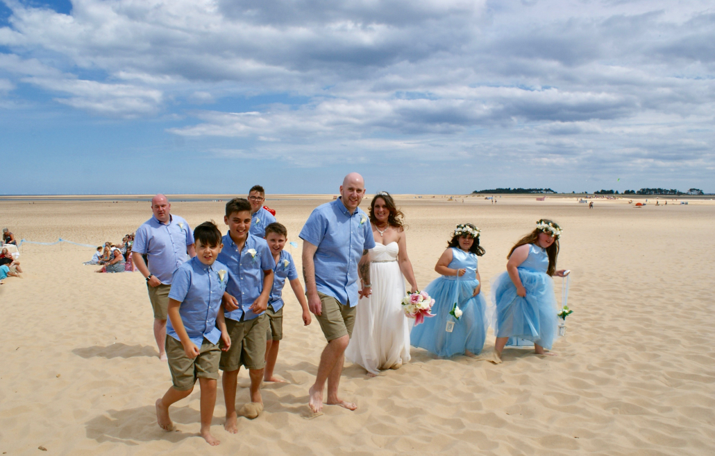 Beach Ceremony, Rebecca Waldron, White Rose Ceremonies, Celebrant